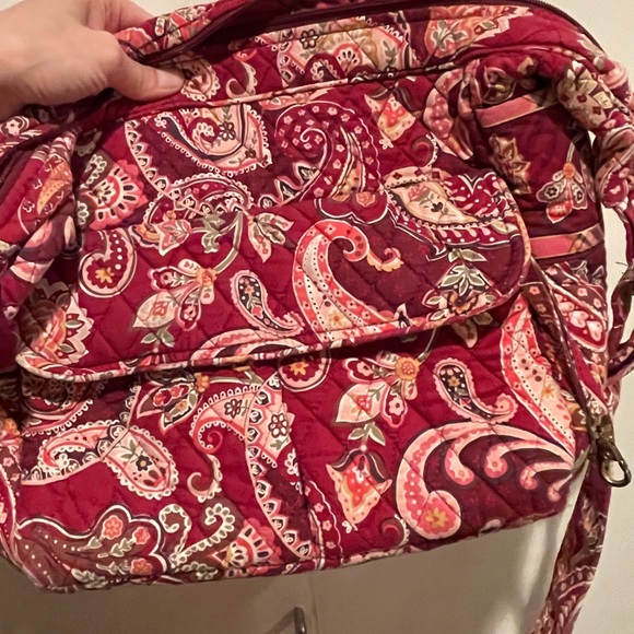 Vera Bradley vintage Piccadilly Plum Paisley Plaid Hobo bag Crossbody Purse - Picture 13 of 13
